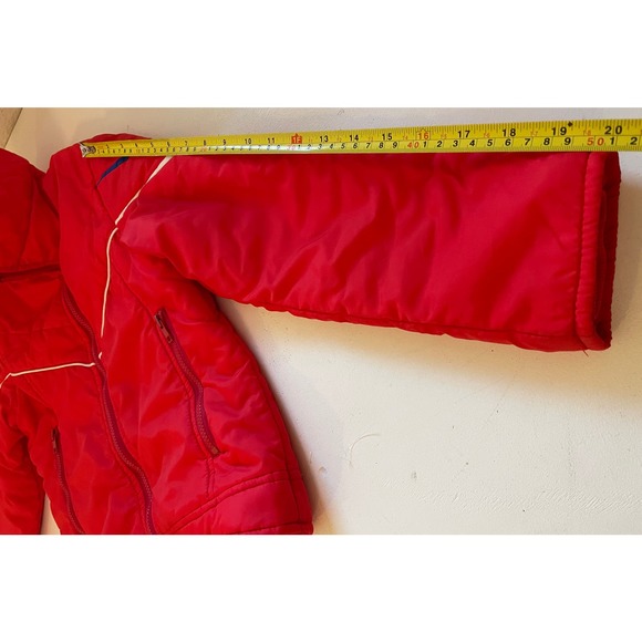 Vintage Obermeyer Ski Puffer Jacket Winter Coat Kids/JUNIOR Size 14 Red - Picture 8 of 12
